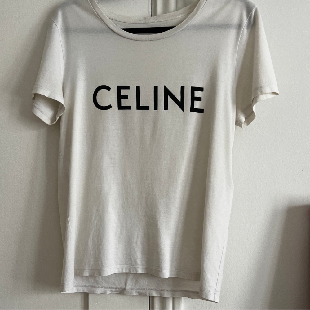 Celine white t shirt large